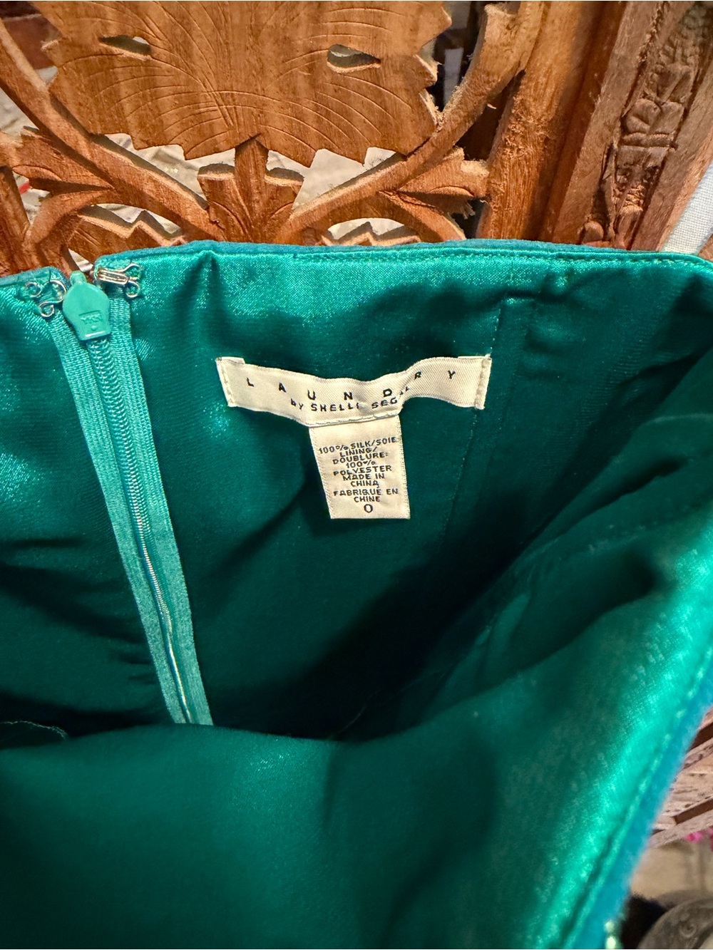 Laundry By Shelli Segal Teal Spaghetti Strap High-Low Dress - Picture 4 of 5
